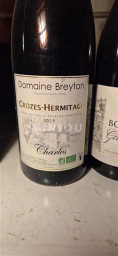 Vale do Ródano Crozes-Hermitage Domaine Breyton Charles 2019