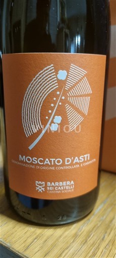 Mousserande viner Blanc demi-sec Moscato d'Asti Barbera Sei Castelli 2024 Italien Piemonte Ospecificerad DOCG