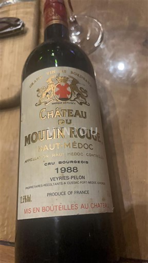 Bordeaux Haut-Médoc Château Moulin Rouge 1988