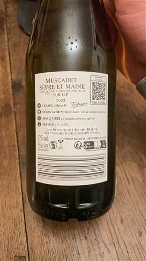 Loire-dalen Muscadet-Sèvre-et-Maine Vignobles Sourice Frédéric 2023