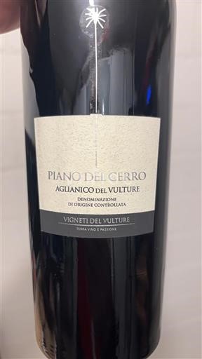 Basilicata Wines Aglianico del Vulture Vigneti del Vulture Piano del Cerro Non-Vintage