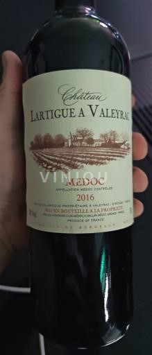 Bordeaux Médoc Château Lartigue à Valeyrac 2016