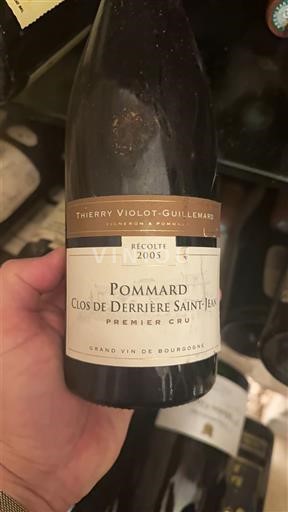 Burgundsko Pommard Premier Cru Thierry Violot-Guillemard Clos de Derrière Saint-Jean 2005