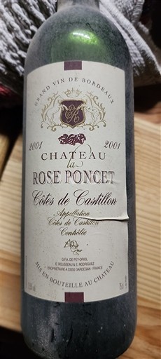 Burdeos No especificado Château La Rose Poncet 2001