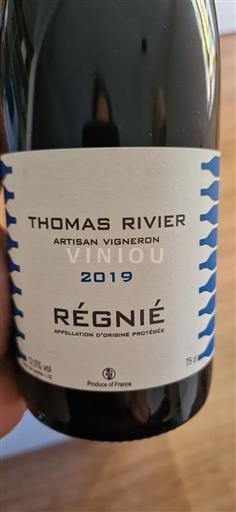 Beaujolais Régnié Thomas Rivier 2019