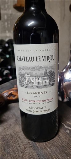 Bordeaux Blaye-Côtes-de-Bordeaux Château Le Virou Les Moines 2010