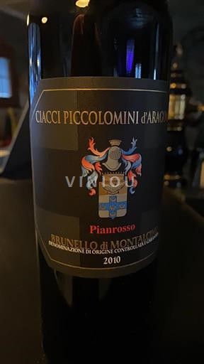 Toscana Brunello di Montalcino. Ciacci Piccolomini Aragona Pianrosso 2010