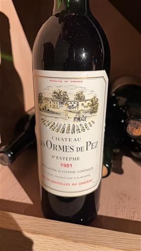 Bordeaux Saint-Estèphe Château Ormes de Pez 1981