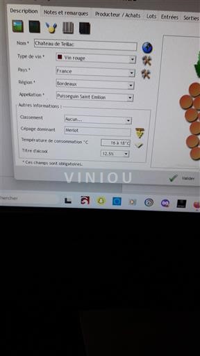 Burdeos Puisseguin-saint-émilion Château Teliac 1995