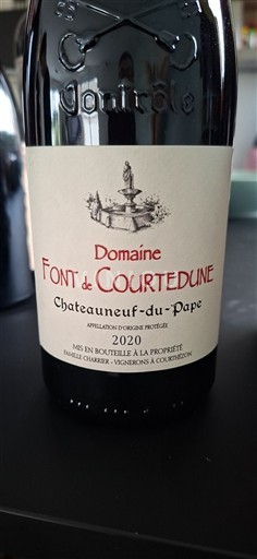 Rhône-dalen Châteauneuf-du-Pape Domaine Font de Courtedune 2020