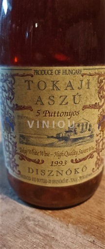 Tokaj Không được chỉ định Disznóko 5 Puttonyos 1993