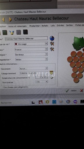 Bordeaux Médoc Château Haut Maurac Bellecour 1993