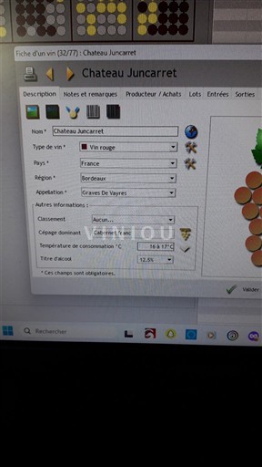 Burdeos Graves-de-vayres Château Juncarret 2008