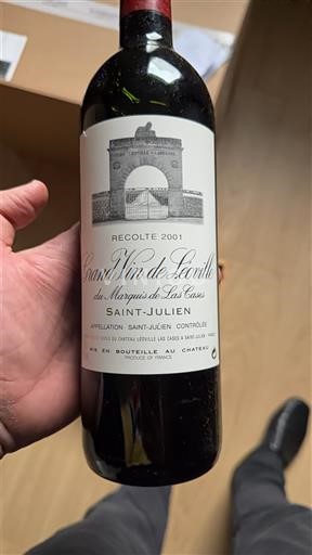 Bordéus Saint-Julien Grand Cru Château Léoville Las Cases Grand Vin de Léoville du Marquis de Las Cases 2001