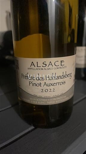 Elsass Antoine Ehrhart Préféré des Hohlandsberg 2022