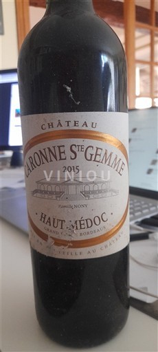 Bordeaux Haut-Médoc Château Caronne Sainte Gemme 2015