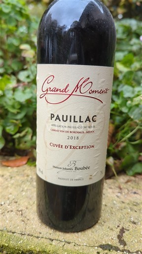 Bordeaux Pauillac Maison Johannes Boubée d'Exception 2018
