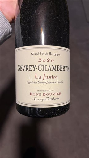 Burgundy Gevrey-Chambertin René Bouvier La Justice 2020