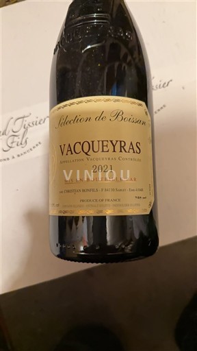 Rona dolina Vacqueyras Sélection de Boisson 2021