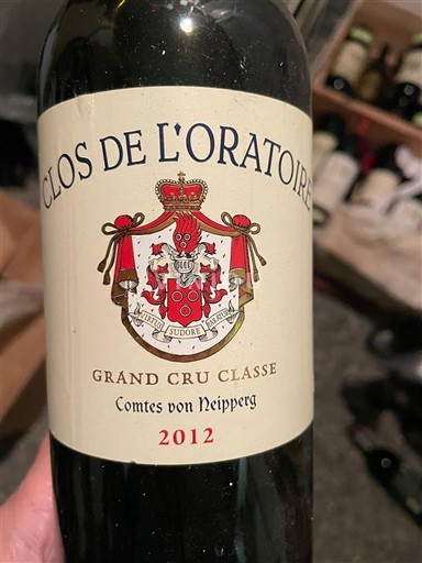 Bordeaux Saint-Émilion Grand Cru Grand Cru Classé Clos de l'Oratoire 2012