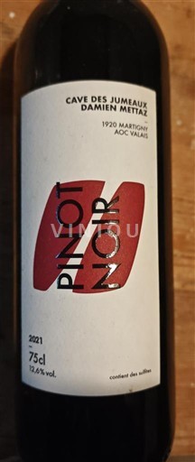 Valais Valais AOC Cave des Jumeaux Damien Metiaz 2021