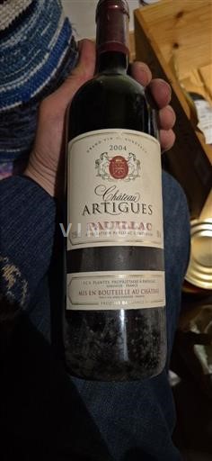 Bordeaux Pauillac Château Artigues 2004