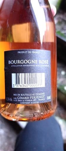 Borgoña Borgoña Rosado Gérard Persenot 2022