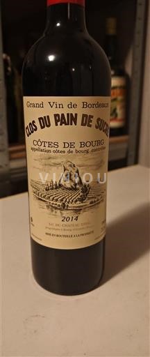 Burdeos Côtes-de-bourg Clos du Pain de Sucre 2014
