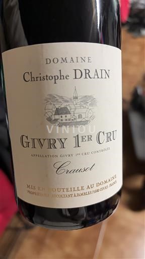 Bourgondië Givry Premier Cru Domaine Christophe Drain Crausot 2019