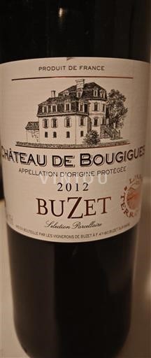 South West Buzet Château Bougigue Sélection Parcellaire 2012