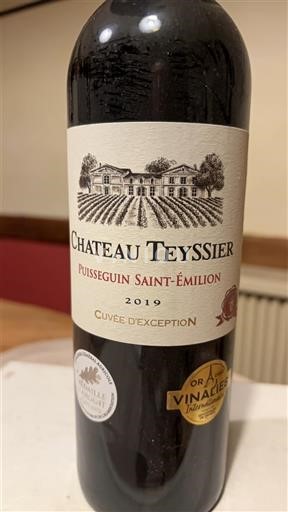 Бордо Пюїссеген-Сент-Емільйон Chateau Teyssier d'Exception 2019