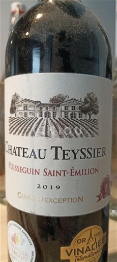 Bordoja Puisseguin-saint-émilion Chateau Teyssier d'Exception 2019