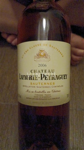 Bordeaux Sauternes 1er Cru Classé Château Lafaurie-Peyraguey 2006