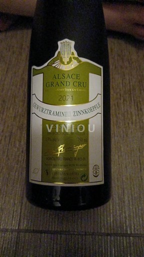 Elzas Alsace Grand Cru Grand Cru Les Sine´geles Gewurztraminer Zinnkoepflé 2021