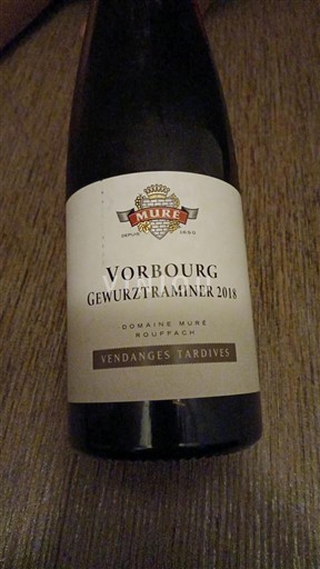 Alsace Gewurztraminer Vendanges Tardives Domaine Muré Vorbourg 2018