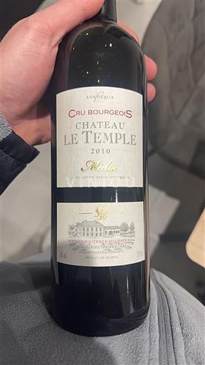 Bordeaux Médoc Cru Bourgeois Château Le Temple 2010