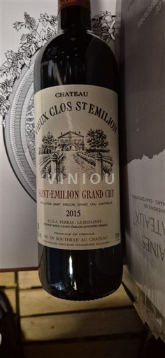Bordeaux Saint-Émilion Grand Cru Grand Cru Château Vieux Clos St Emilion 2015