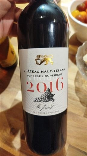 Bordeaux Bordeaux Supérieur Château Haut-Tellas Le Pavé 2016