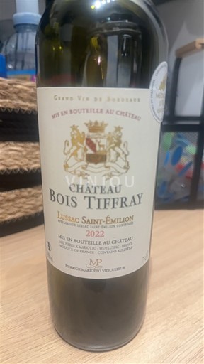 Bordeaux Lussac-saint-émilion Château Bois Tiffray 2022