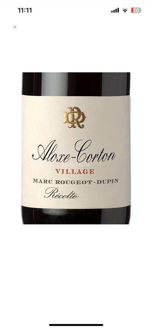 Bourgogne Aloxe-Corton Marc Rougeot-Dupin Récolte 2023