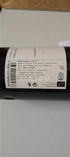 Thung lũng Rhône Rasteau Domaine Charavin Vignes d'Horizon 2017