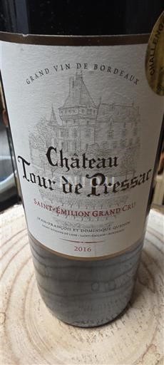 Bordeaux Saint-Émilion Grand Cru Château Pressac La Tour de Pressac 2016