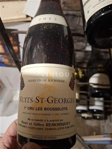 Bourgogne Nuits-saint-georges Premier Cru Henri et Gilles Remoriquet 1er Cru Les Bousselots 2012