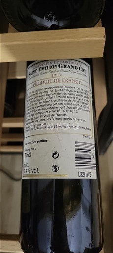 Bordeaux Saint-Émilion Grand Cru Grand Cru Château Peymartin 2016