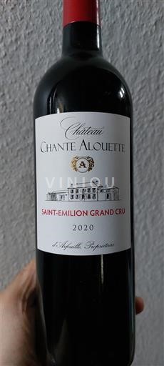 Burdeos Saint-Émilion Gran Cru Château Chante Alouette 2020