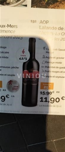 Burdeos Lalande-de-Pomerol Les Caprices de l'Abbaye 2024