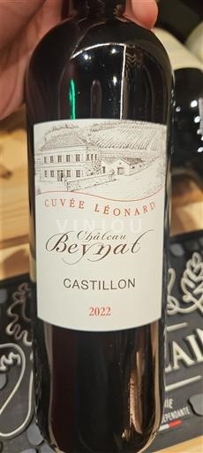 Bordeaux Castillon Côtes de Bordeaux Château Beynat Léonard 2022