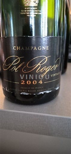 Champagne Champagner Pol Roger Vintage 2004