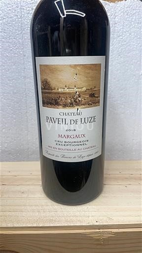 Bordeaux Margaux Château Paveil de Luze 2018