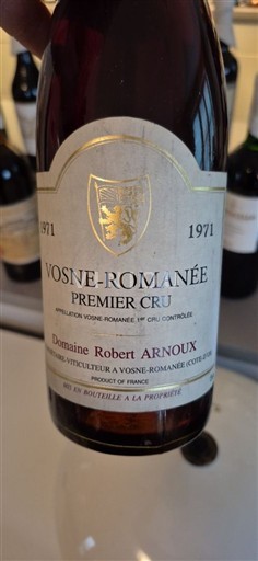 Borgogna Vosne-Romanée Premier Cru Domaine Robert Arnoux 1971